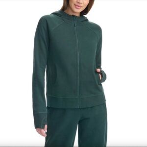 LOLE | Green Fleece Zip Up Hoodie (size large)